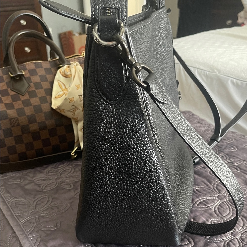 🔥Sale Coach Black leather Shoulder Bag - Picture 3 of 9